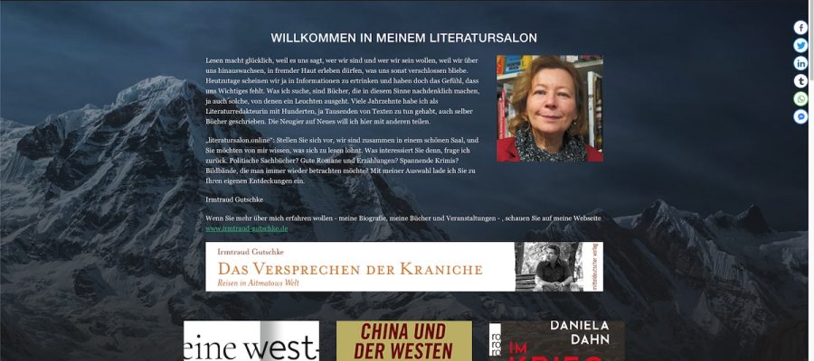 Screenshot für die Seite literatursalon.online